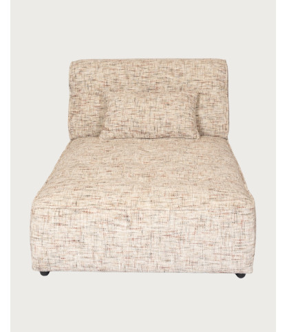 Élise - Méridienne 1 place en tissu avec coussin