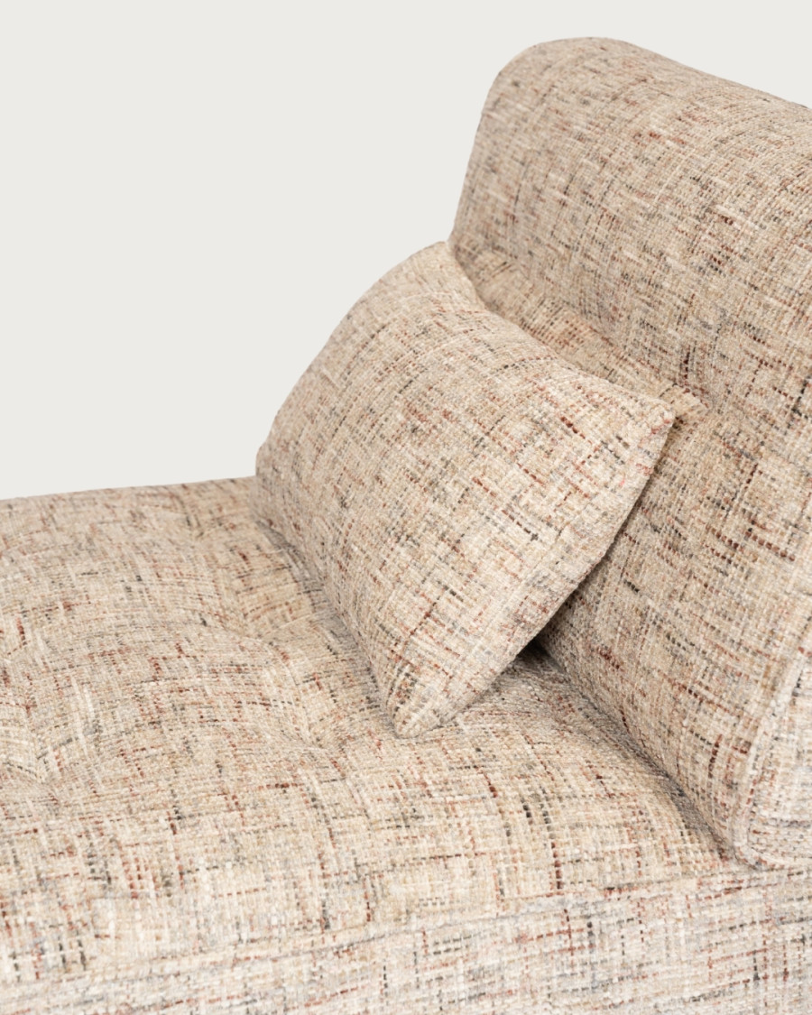 Élise - Méridienne 1 place en tissu avec coussin