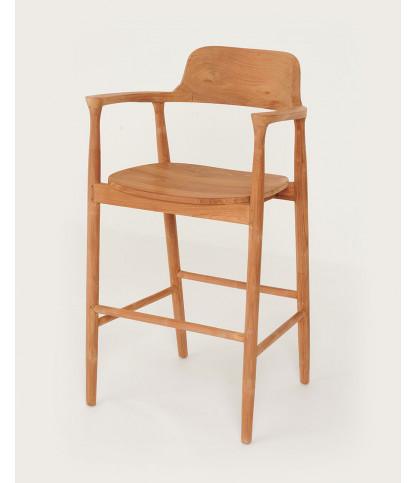 Singo - Solid teak bar chair