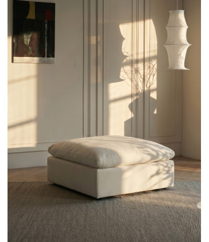 Nube - Puf de lino beige