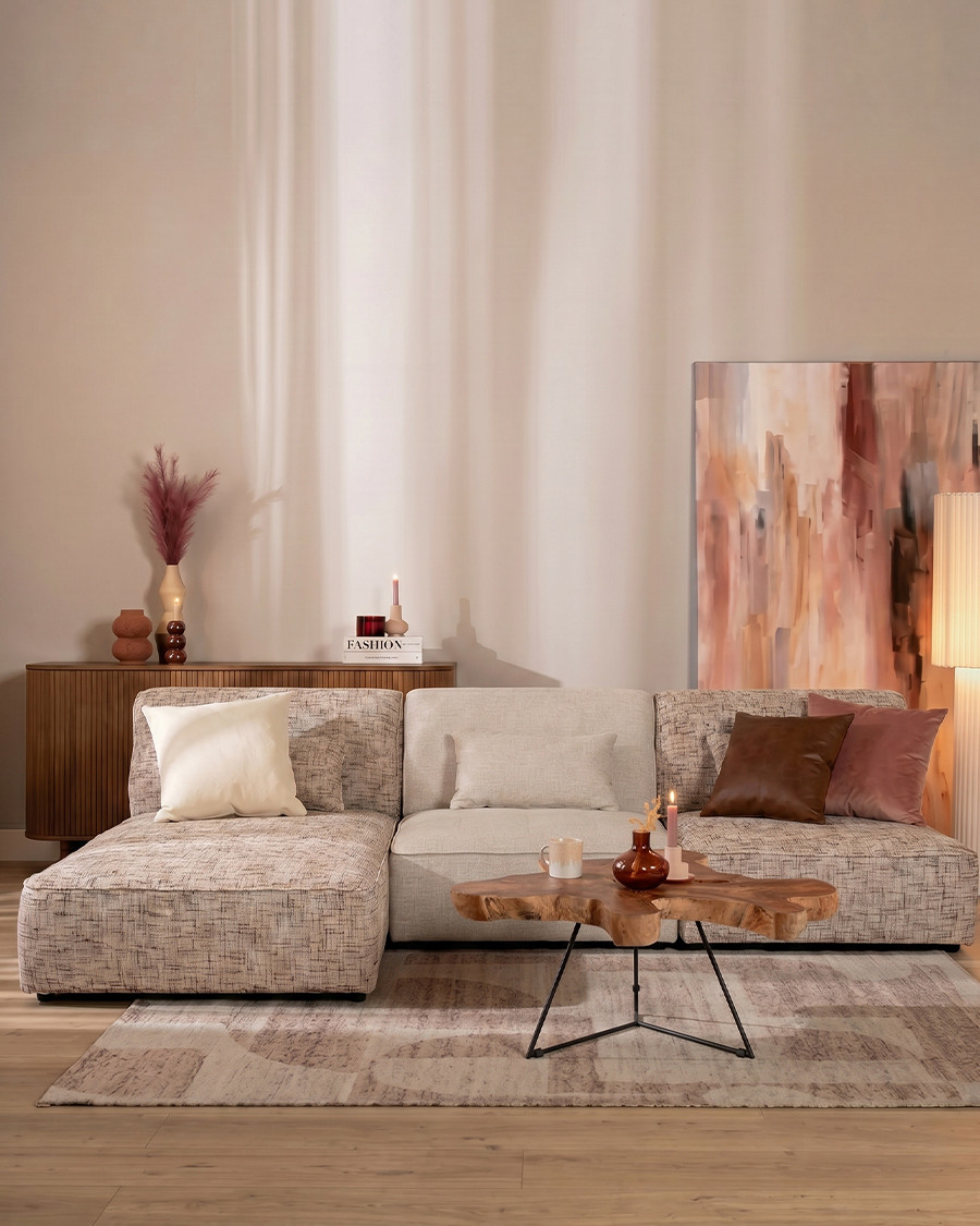 Elise - Sofá modular compuesto por dos sillones, con o sin chaise longue.