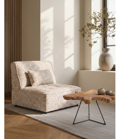 Elise - Designer 1-seater armchair in fabric