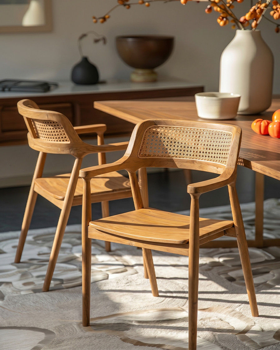 Sienne - Sedia in teak con...