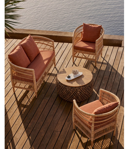 Lusso - Ensemble salon de jardin en rotin
