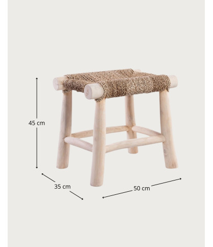 Matra - Teak branch and water hyacinth stool