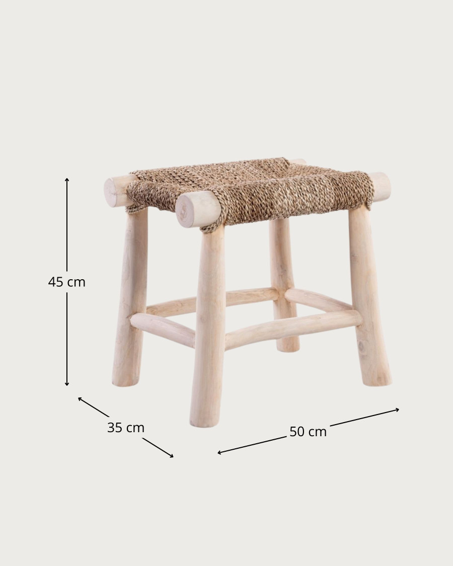 Matra - Teak branch and water hyacinth stool