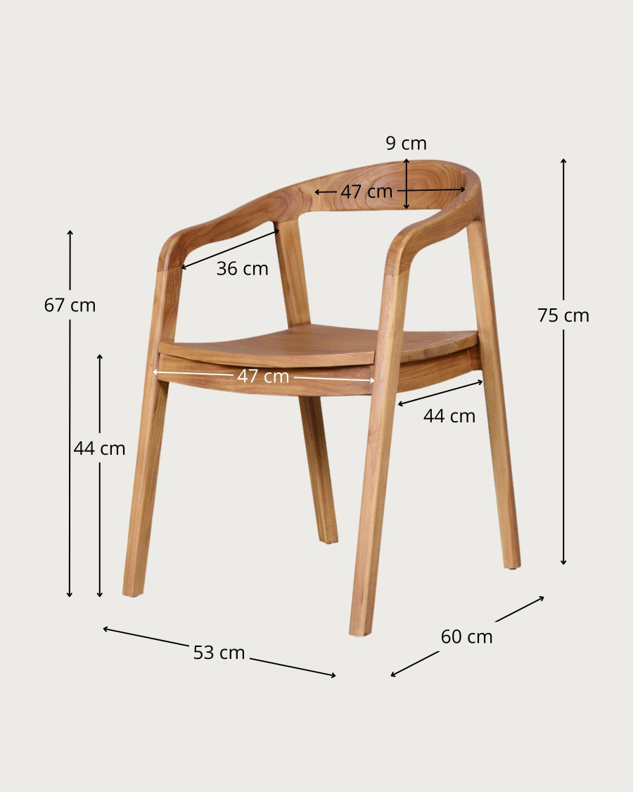 Charline - Solid teak chair