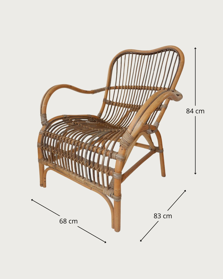 Casa - Sillón de ratán natural