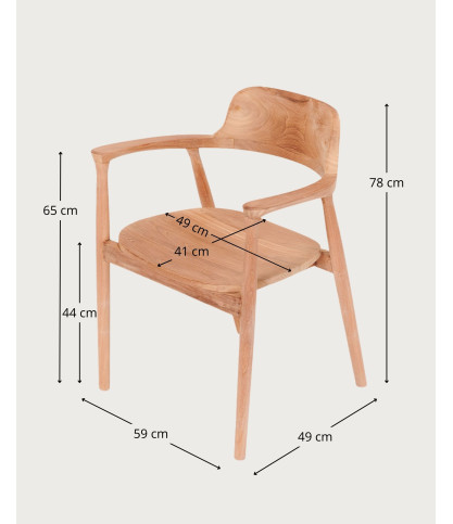 Kendi - Silla de teca maciza
