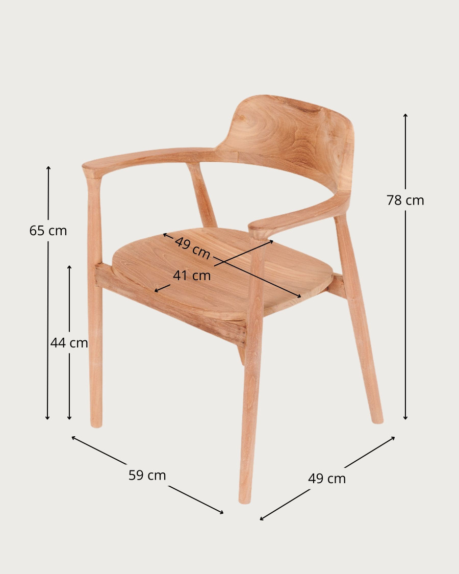 Kendi - Silla de teca maciza