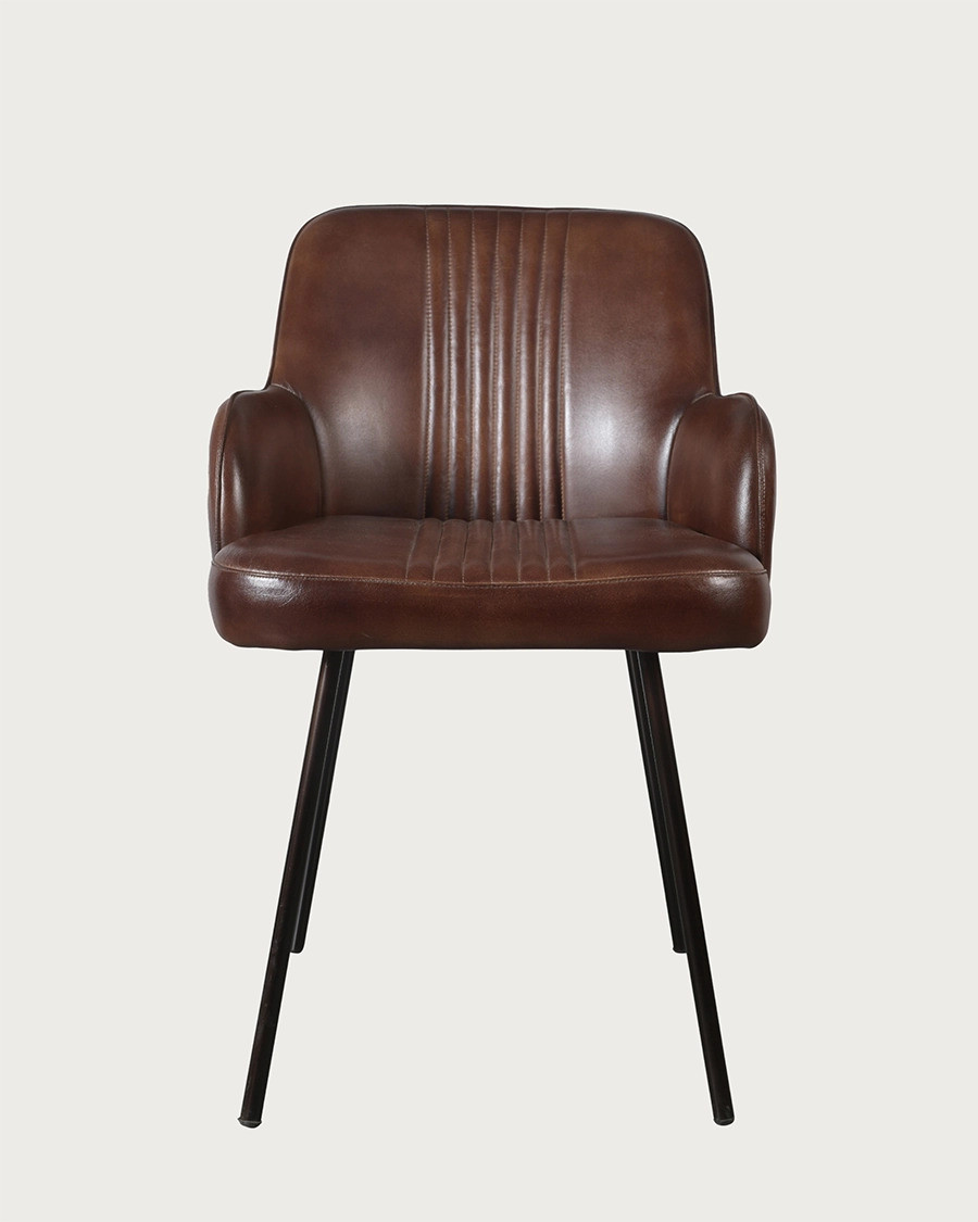 Léon - Leather and metal chair