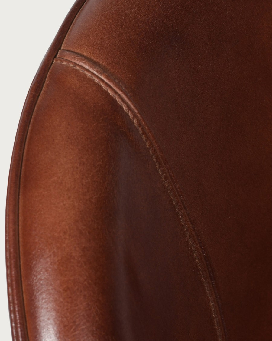 Moka - Chaise en cuir marron