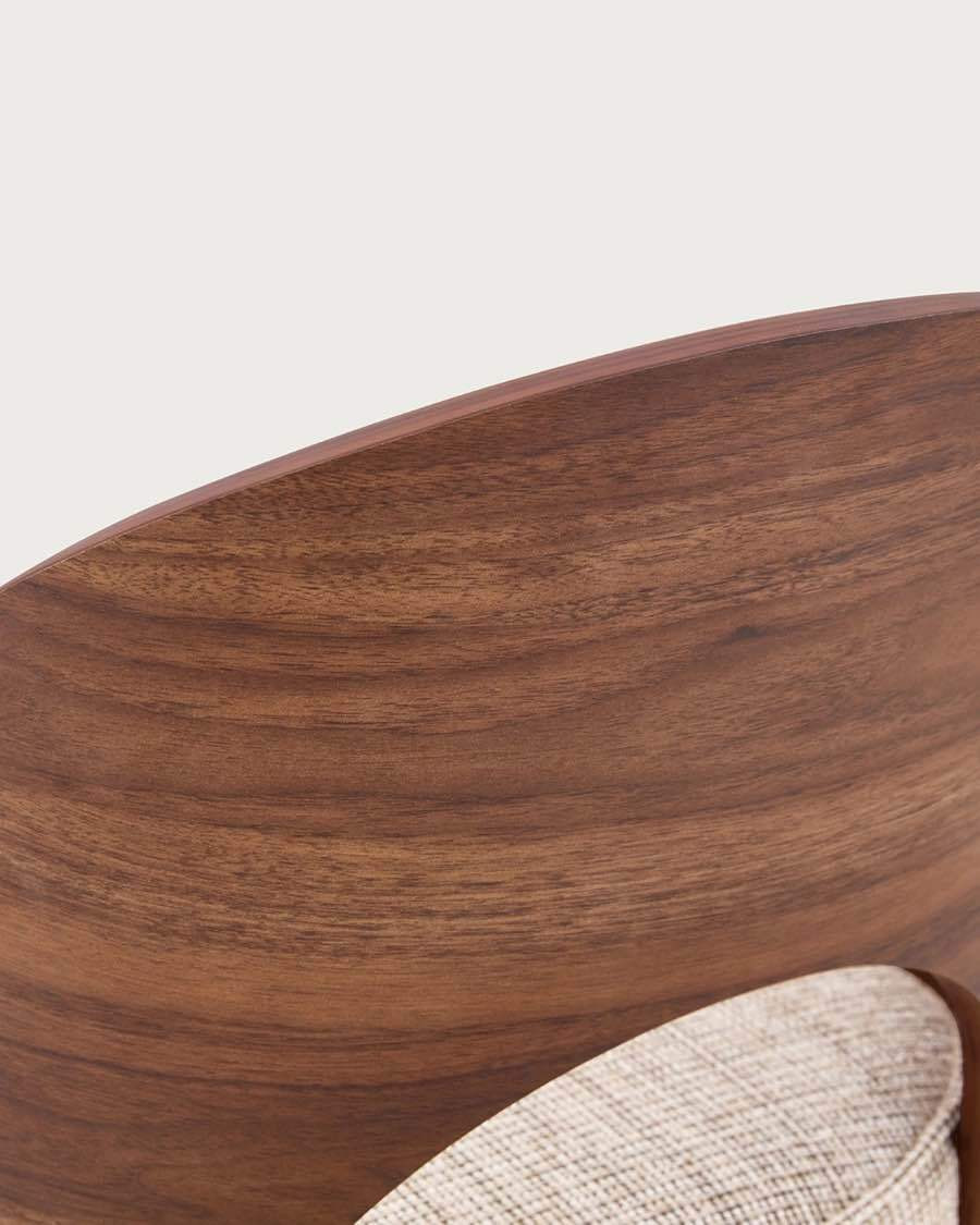 Arko - Set di 2 sedie da pranzo in legno e imbottite