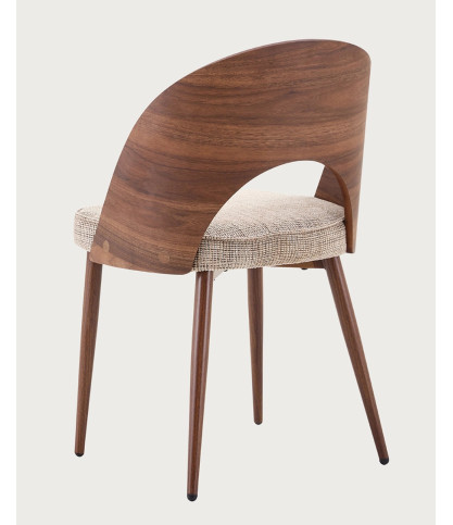 Arko - Chaise de salle à manger en bois et tissu