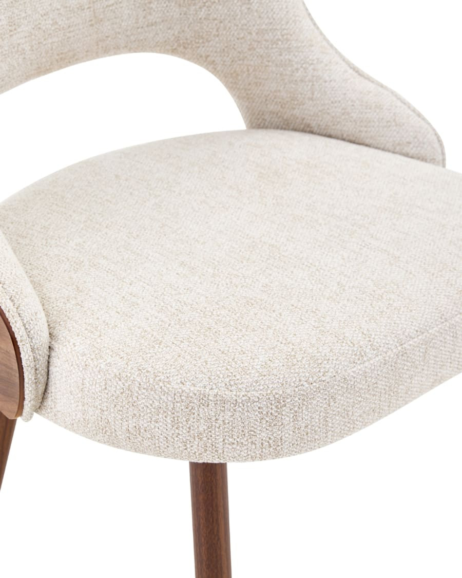 Velina - Chaise de salle à manger en bois et rembourrée