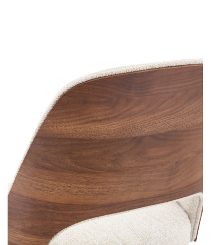 Velina - Wooden and upholstered dining chair