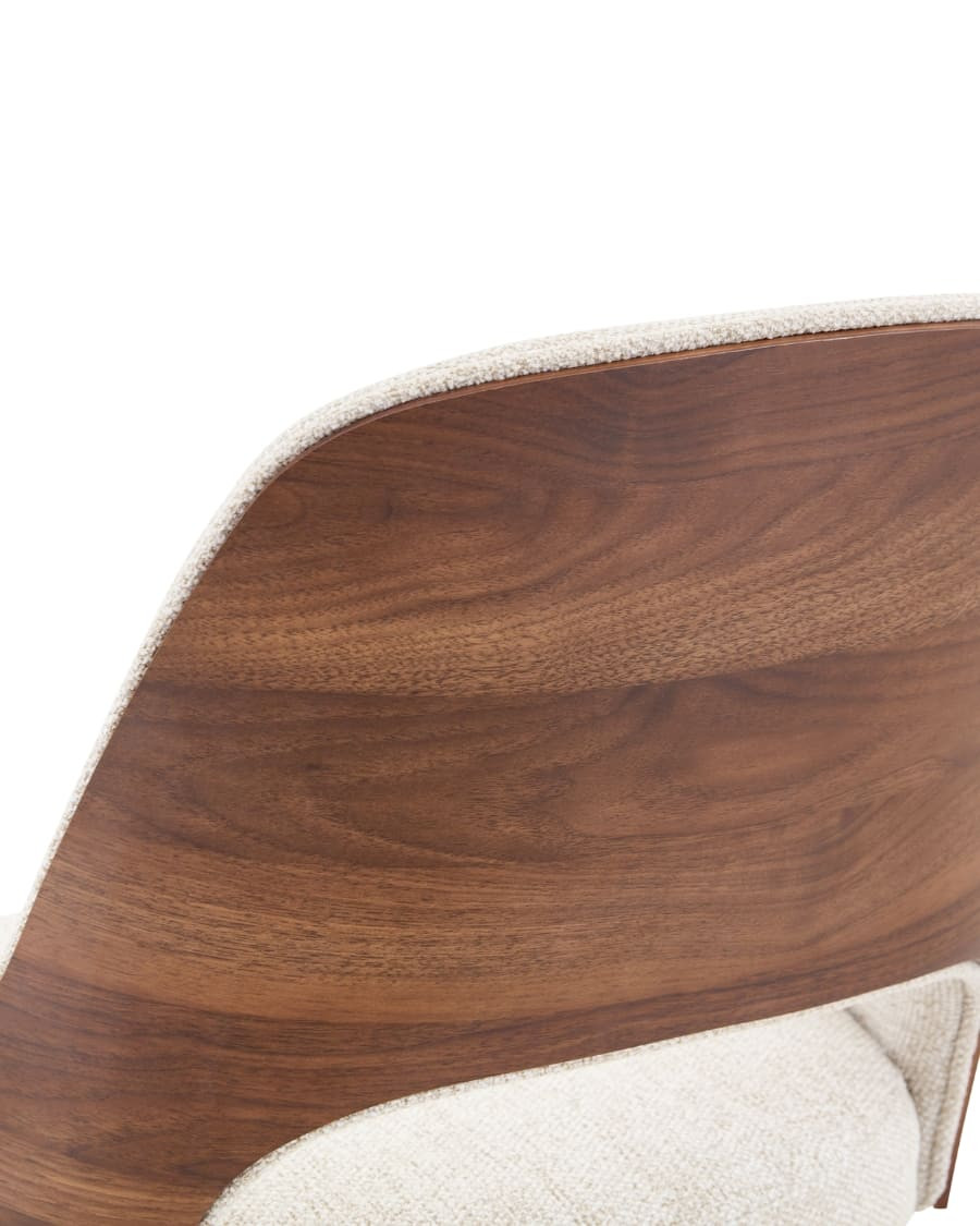 Velina - Chaise de salle à manger en bois et rembourrée
