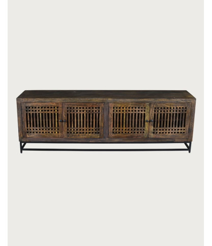 Kumo - Mueble de TV de madera maciza de acacia