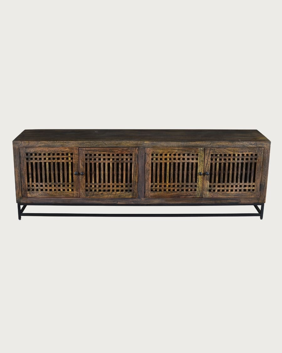 Kumo - Mueble de TV de madera maciza de acacia