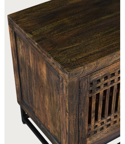 Kumo - Mueble de TV de madera maciza de acacia