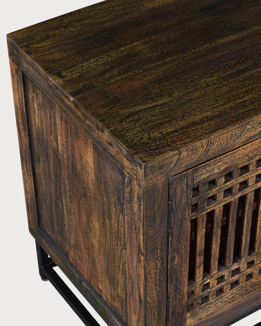 Kumo - Mueble de TV de madera maciza de acacia