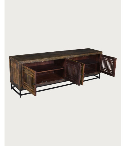Kumo - Mueble de TV de madera maciza de acacia