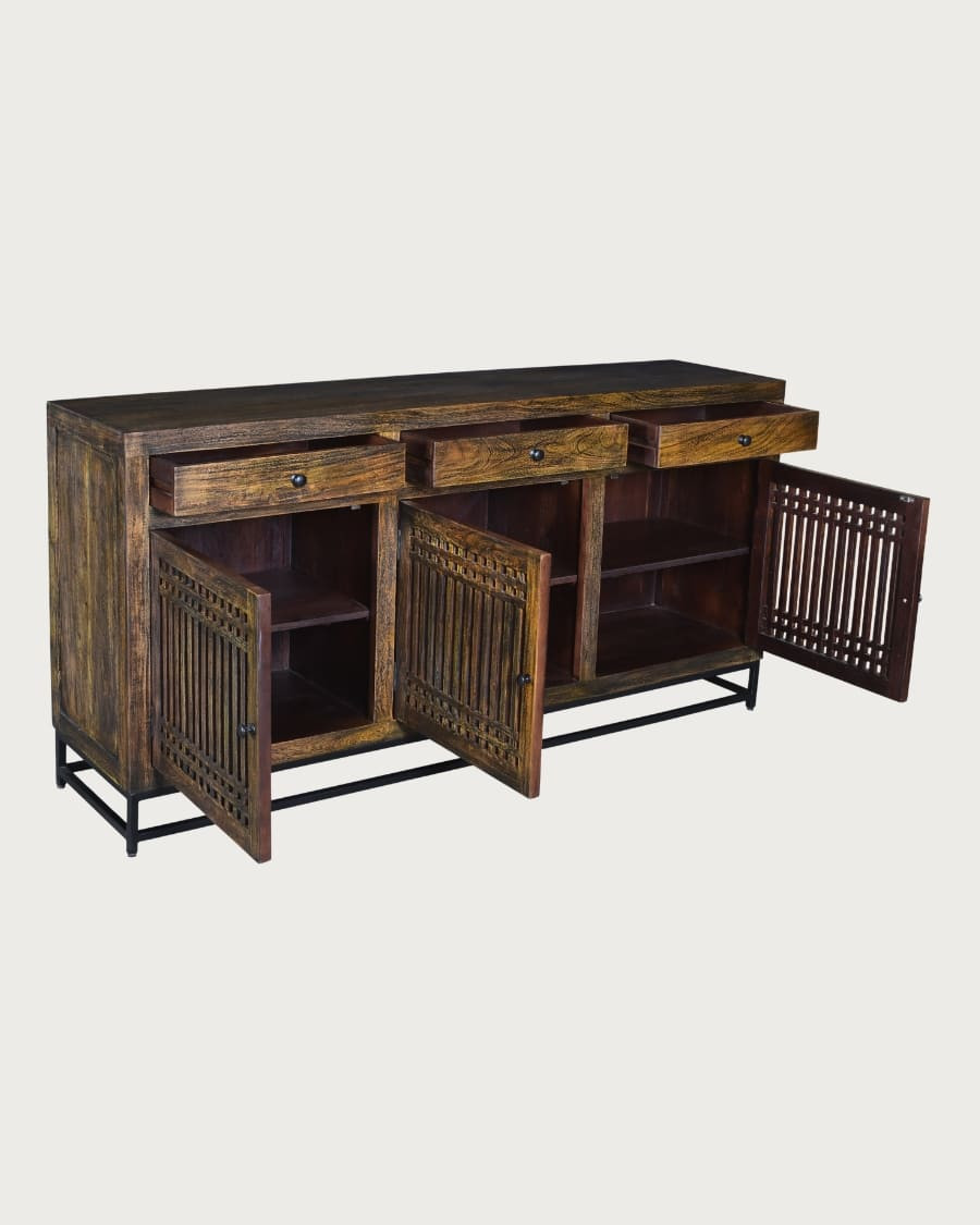 Kumo - Credenza in legno massello di acacia