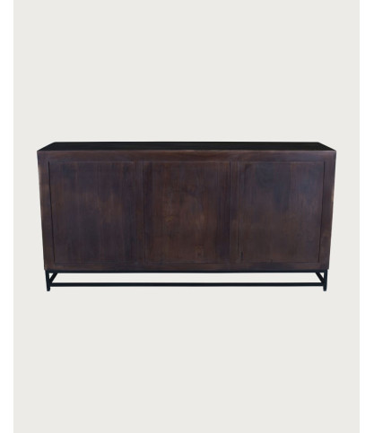 Kumo- Sideboard aus massivem Akazienholz mit Fronten aus Holzlamellen