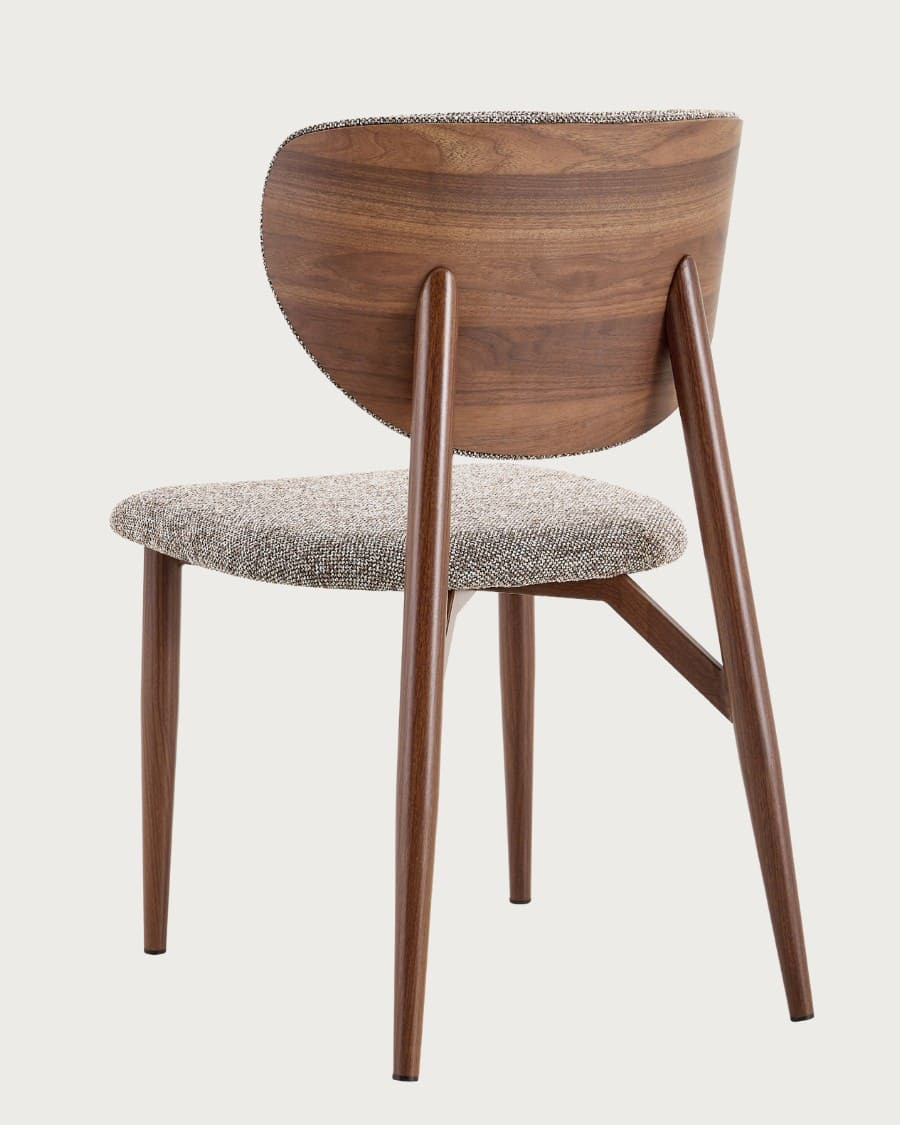 Mello - Set di 2 sedie da pranzo in legno e imbottite