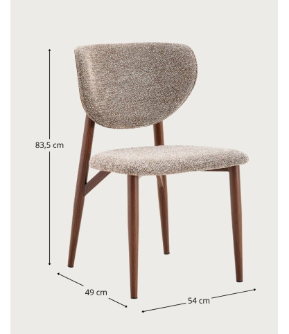 Mello – Set aus 2 Stühlen aus Holz und Stoff