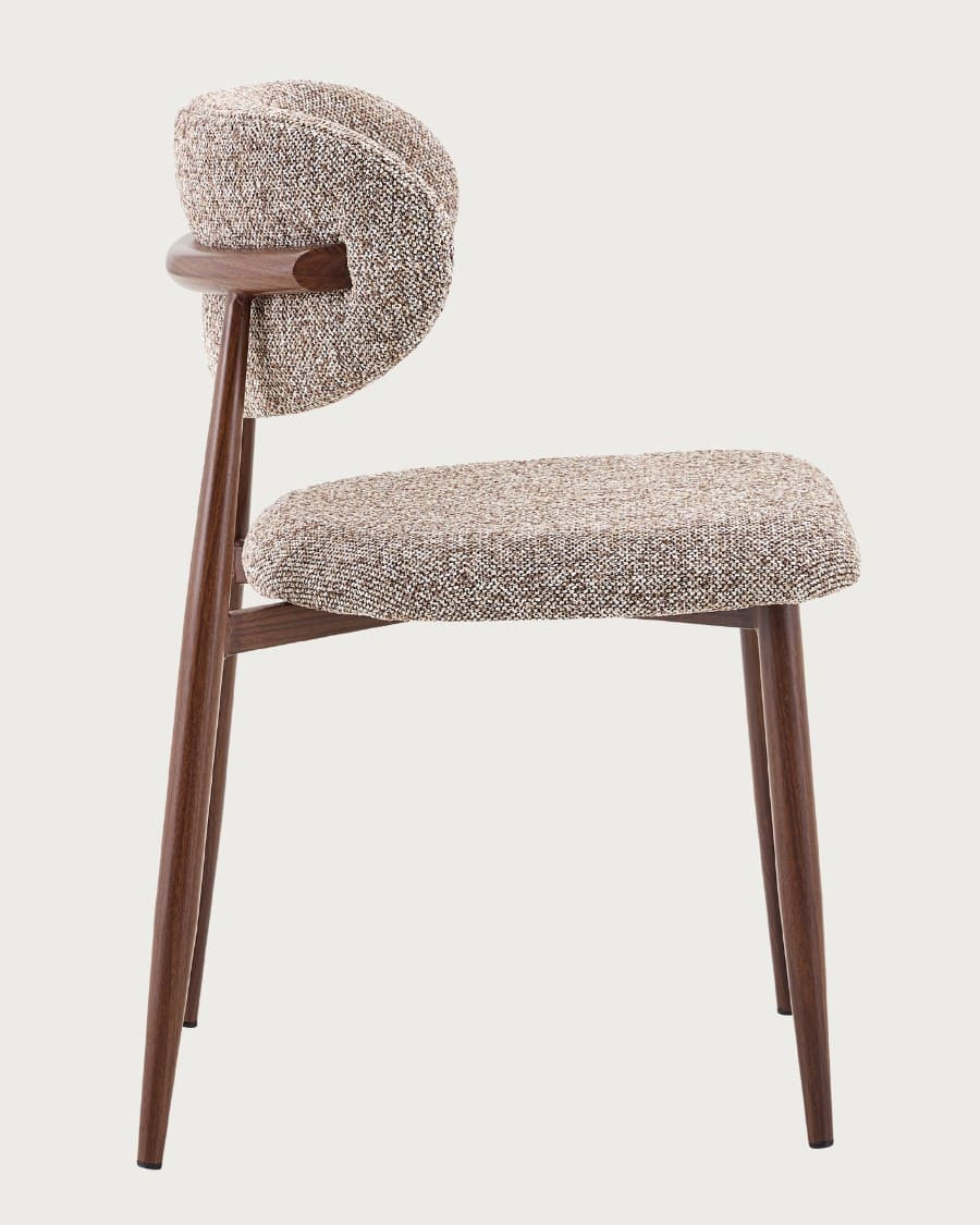 Sova - Set van 2 houten en gestoffeerde eetkamerstoelen