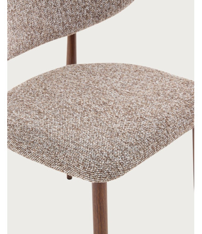 Sova - Set of 2 wooden and upholstered dining chairs