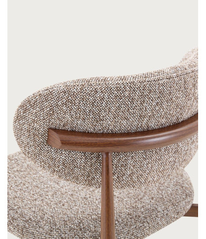 Sova - Lot de 2 chaises en bois et tissu