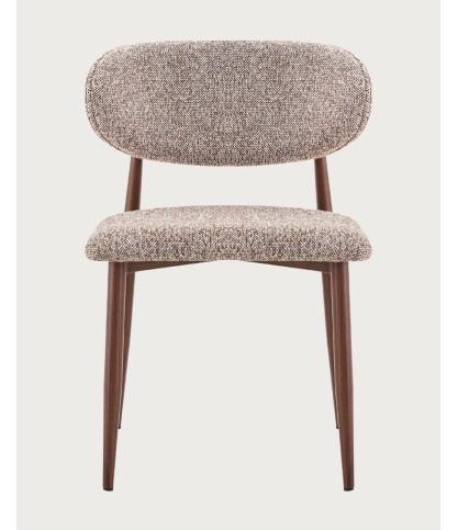Aki - Set of 2 wooden and fabric chairs