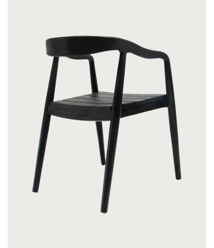 Ebon - Set di 2 sedie in teak massello nero