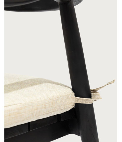 Ebon - Lot de 2 chaises en teck massif noir