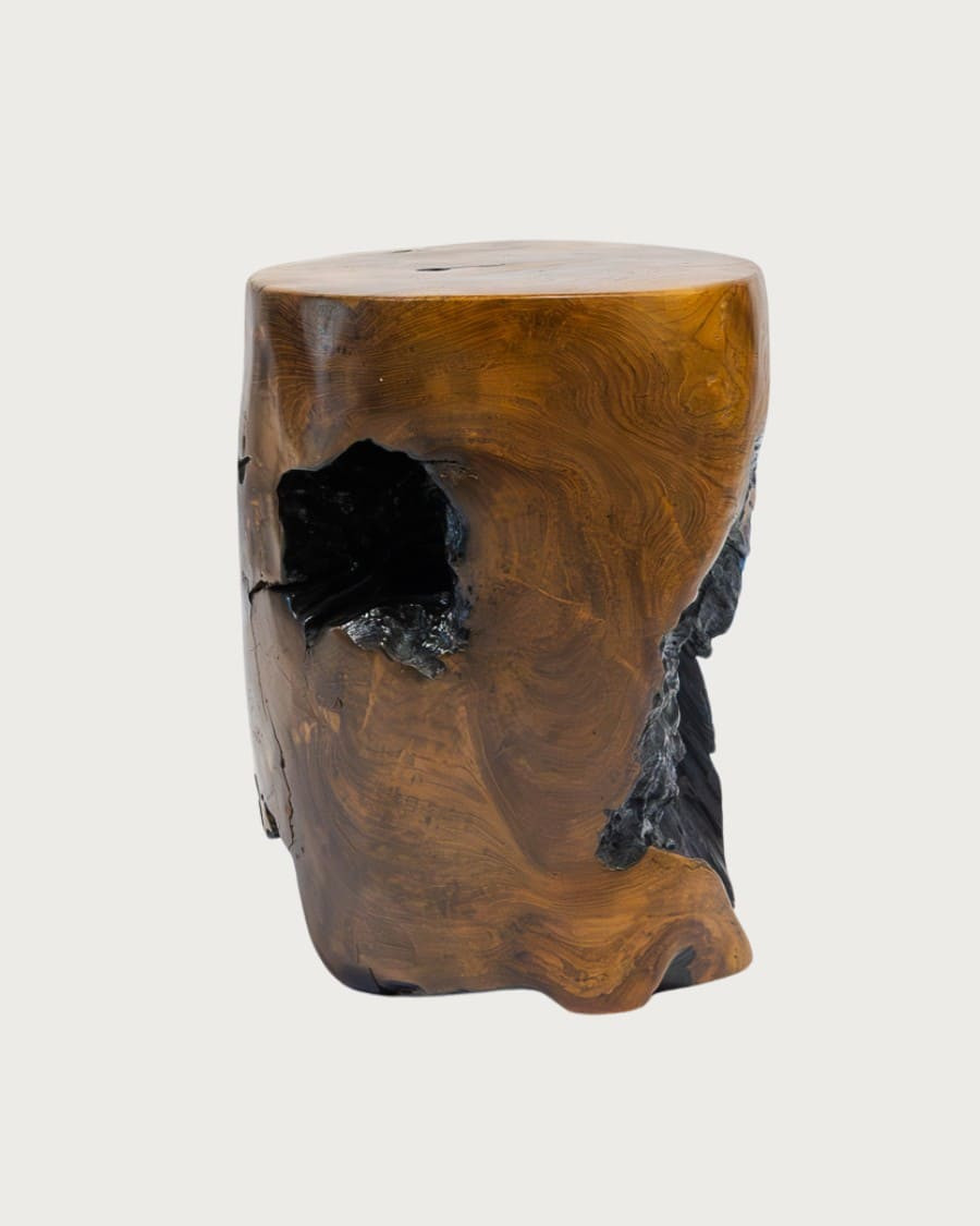 Taburete Ora de madera de teca