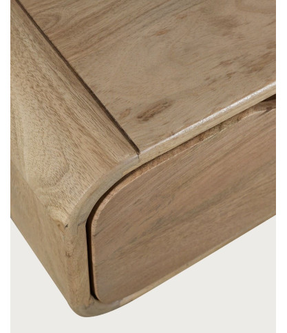 Kubo - Table de chevet murale en bois de manguier massif