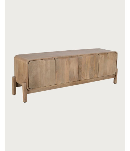 Kubo - Mueble de TV escandinavo de madera maciza de mango