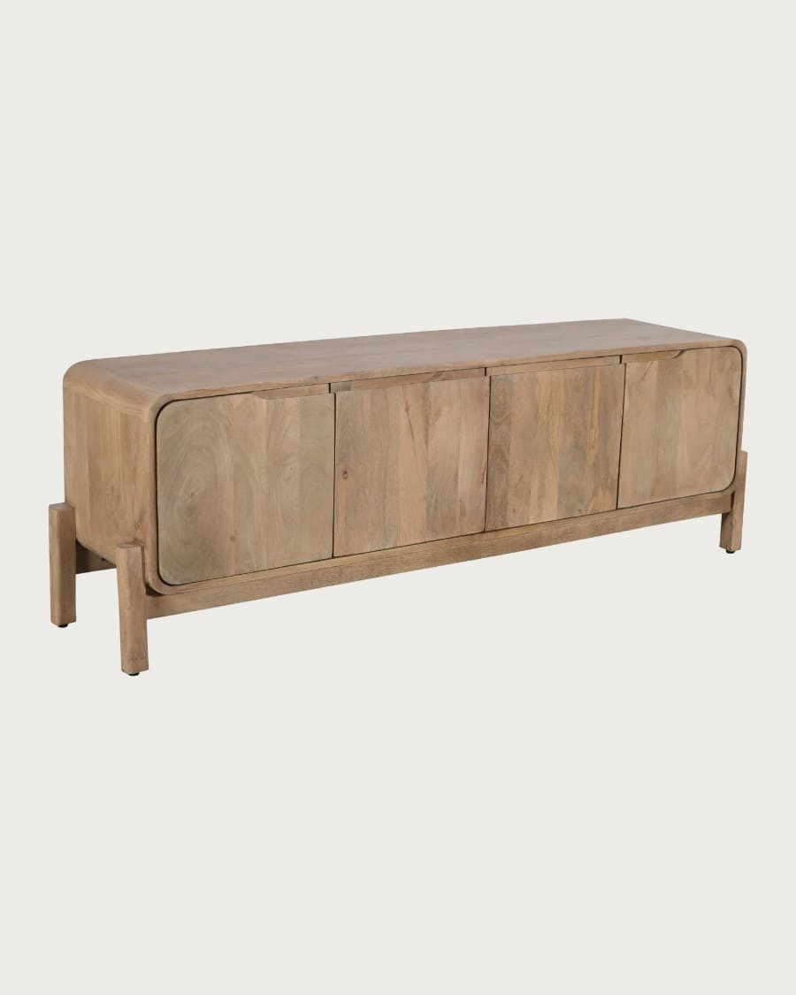 Kubo - Mueble de TV escandinavo de madera maciza de mango