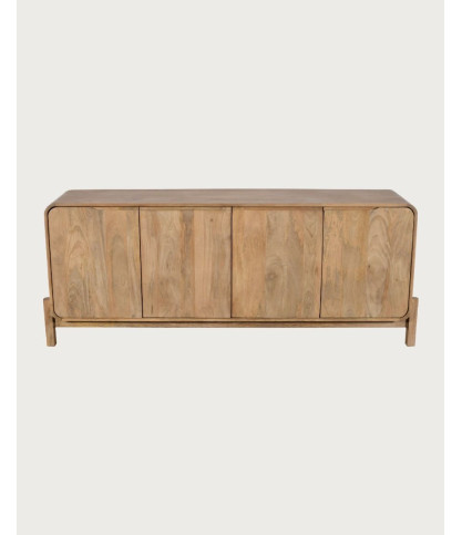 Kubo - Buffet en bois de manguier avec coins arrondis