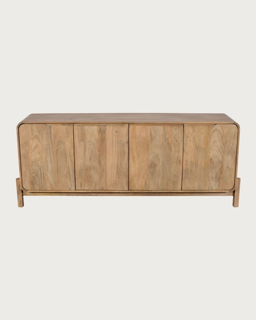 Kubo - Buffet en bois de manguier avec coins arrondis