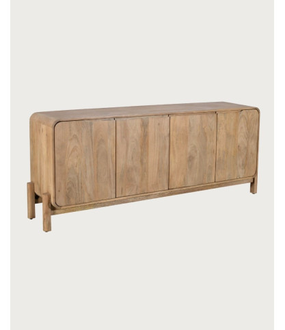 Kubo - Credenza a 4 ante in legno massello di mango