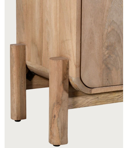 Kubo - Buffet 4 portes en bois de manguier massif