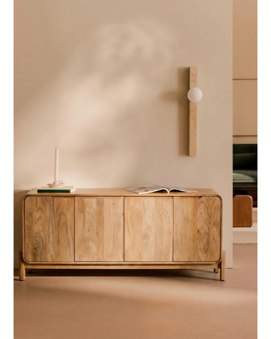 Kubo – Sideboard aus Mangoholz mit abgerundeten Ecken
