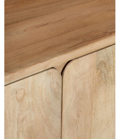 Elio - Librería de 2 puertas en madera de mango