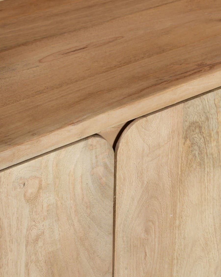 Elio - Librería de 2 puertas en madera maciza de mango