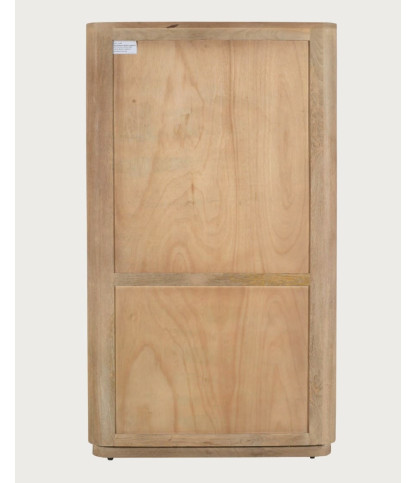 Elio - Libreria a 2 ante in legno massello di mango