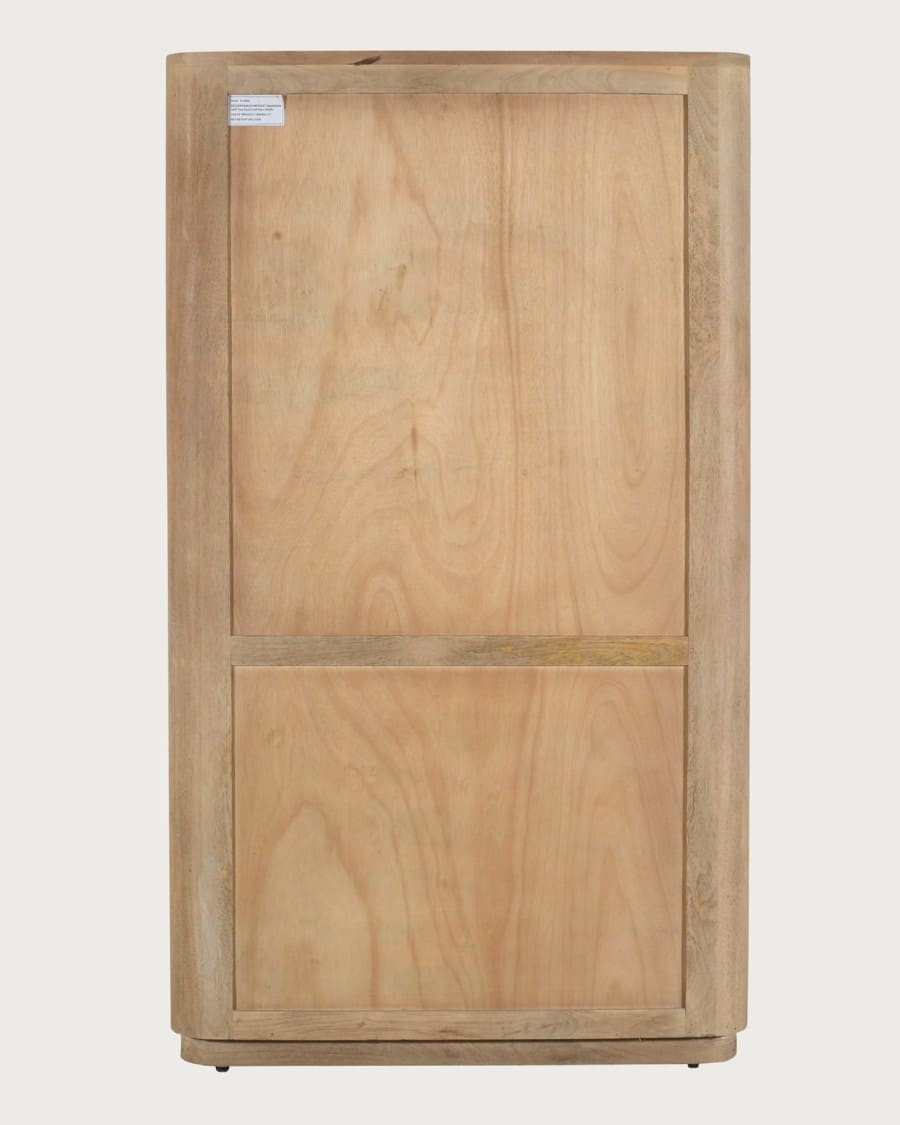 Elio - Libreria a 2 ante in legno di mango