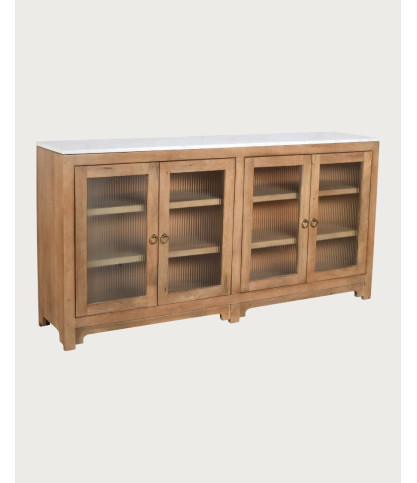 Noé - dressoir met 4 deuren van mangohout, 180 cm